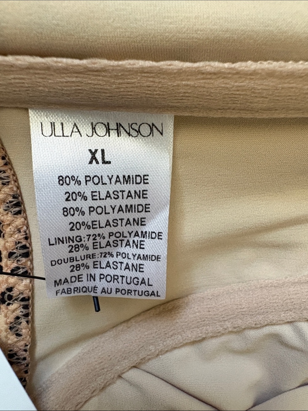 Ulla Johnson Aleena Snow Leopard-Print Bikini Top Size XL - Picture 9 of 12